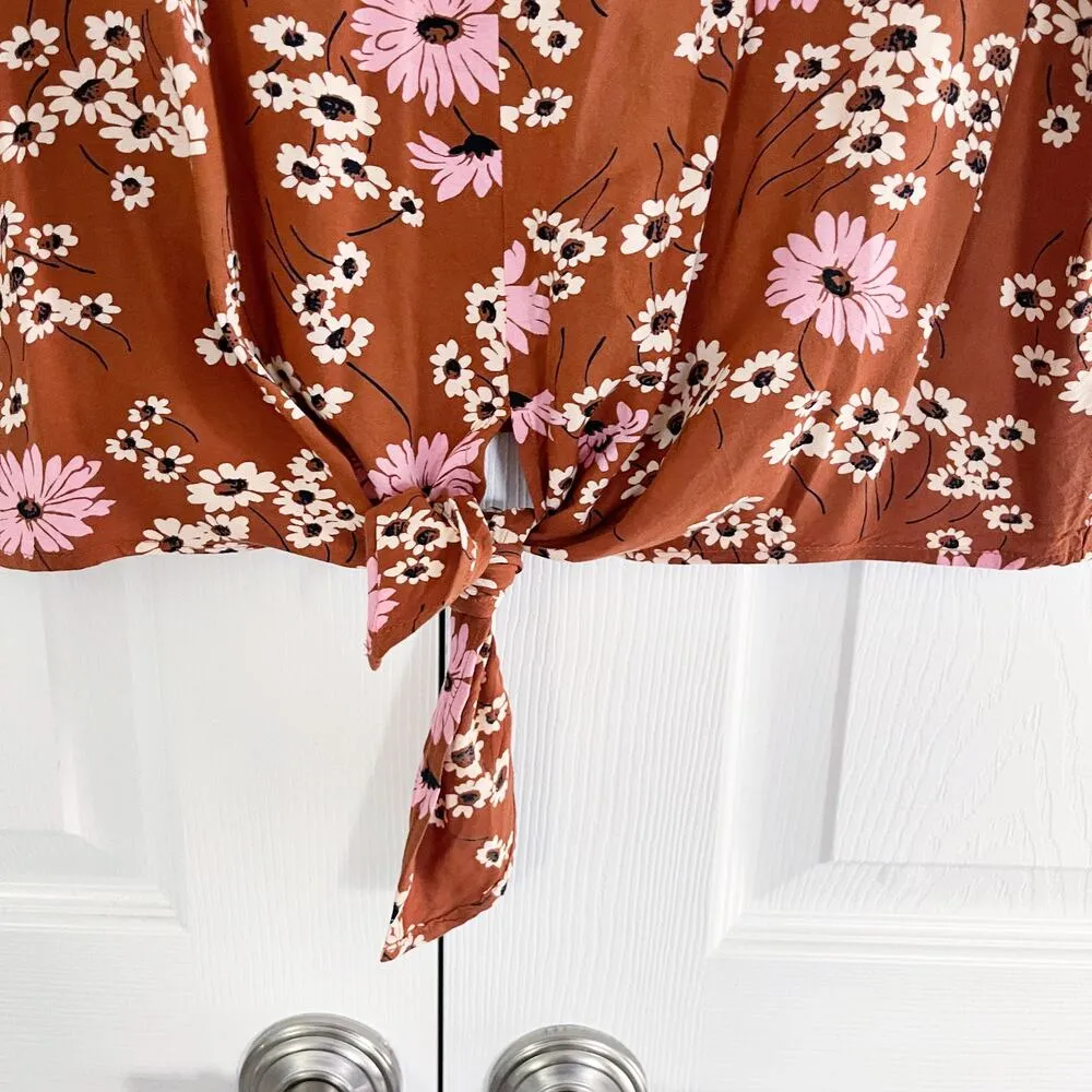 Madewell Novel Tie-Front Top in Hillside Daisies - Image 5