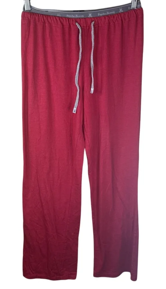Psycho Bunny Size Small Red Pajama Pants Logo Waistband Super Comfy Soft - Image 1