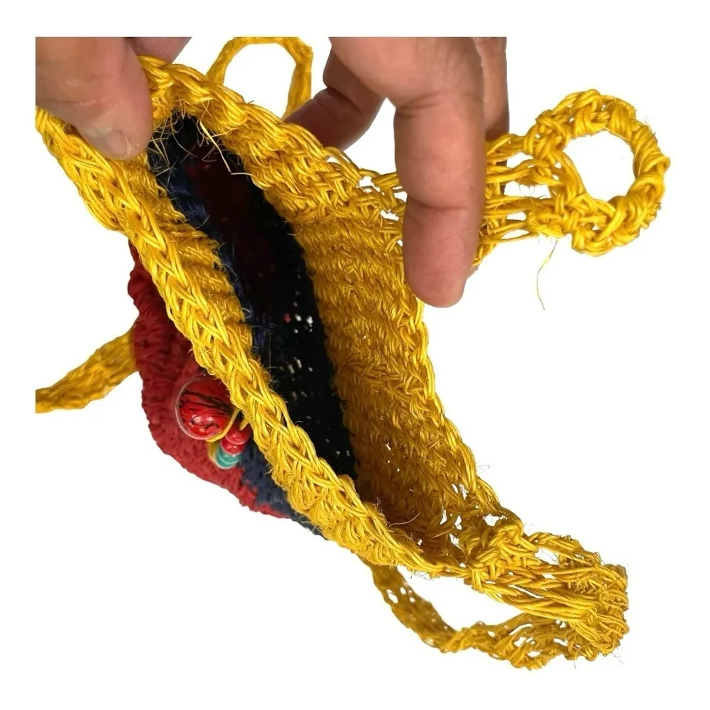 Hemp And Tagua Bag Red - Image 3