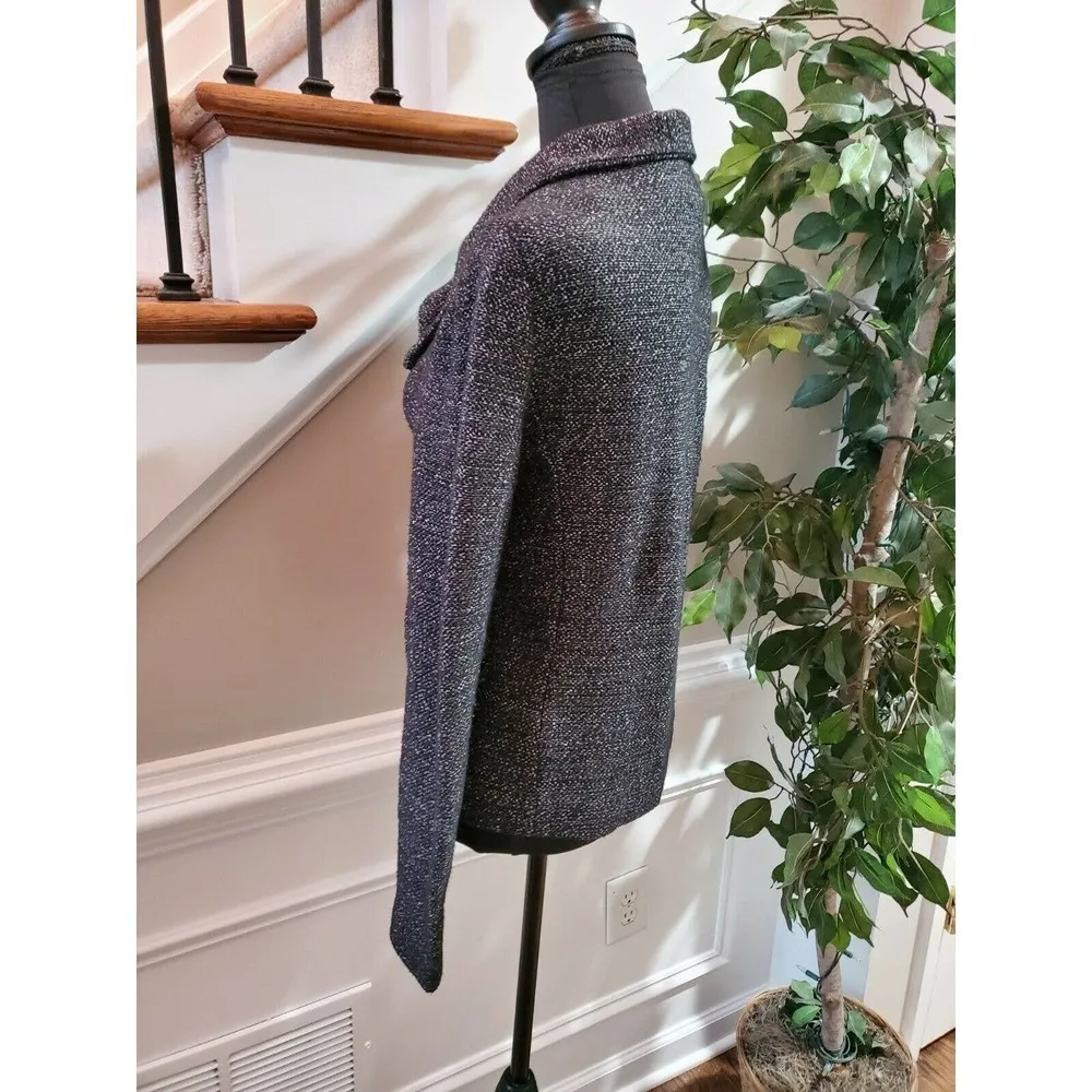 Loft Women's Gray Cotton & Polyester Long Sleeve Full Zip Casual Jacket - Image 5