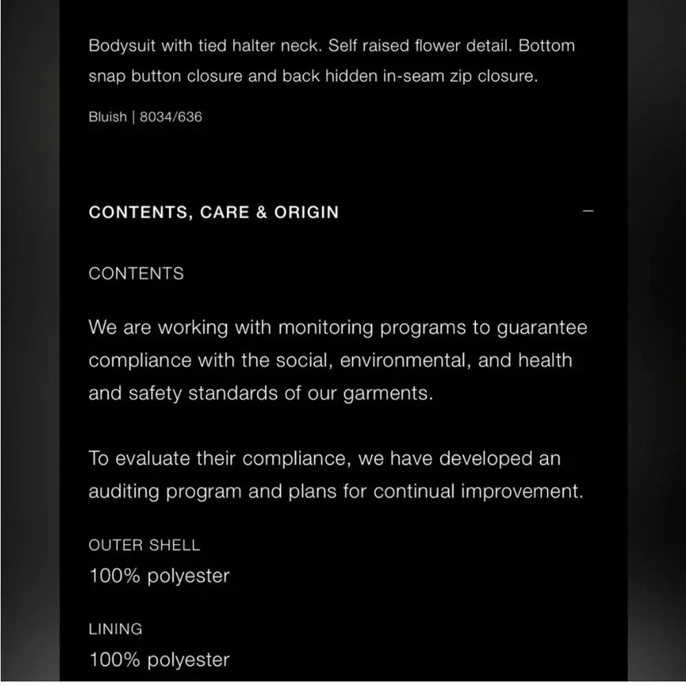 NWT Zara Blue Rose Bodysuit - Image 8
