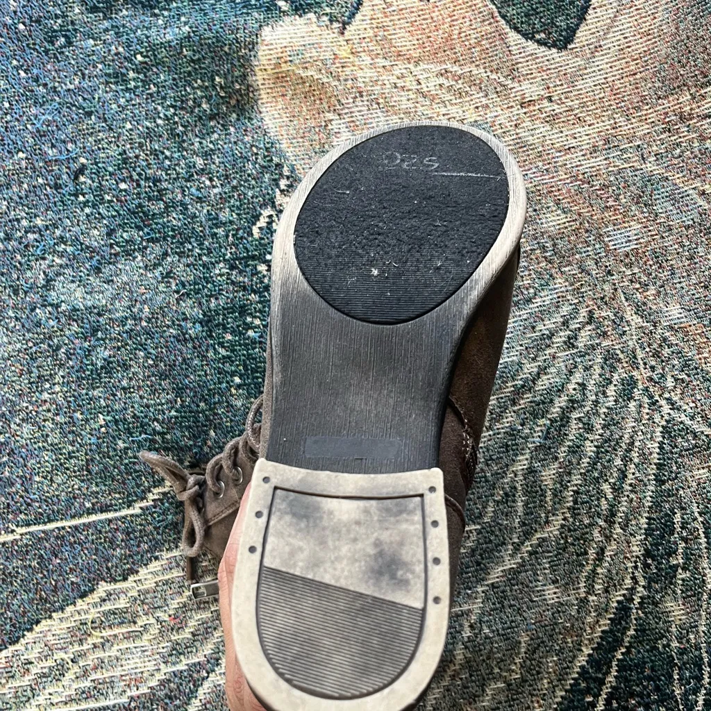 Rampage Ram‑Jedi Zipper Lace‑Up Western Booties Sz 7.5 Brown Faux Leather Casual - Image 9