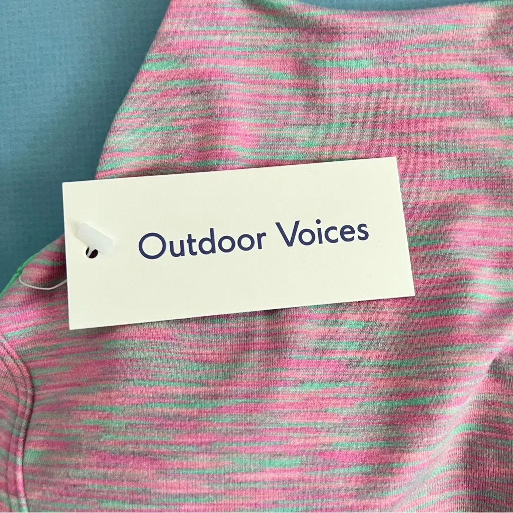 NWT Outdoor Voices Flow Watermelon Sugar Strappy FreeForm Pink‎ Green Sports Bra - Image 8