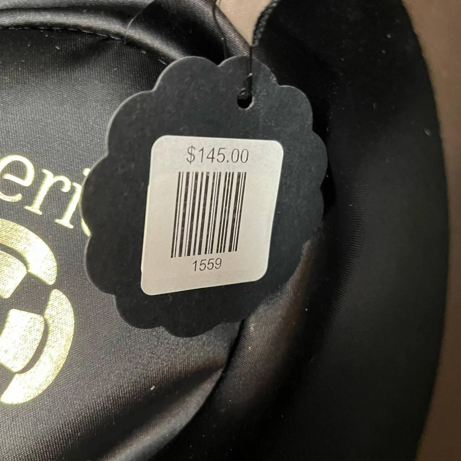 NWT Felt Rancher Hat Fedora ‘Mom’ Cowgirl Western Wide Brim Gray Patches Medium - Image 8