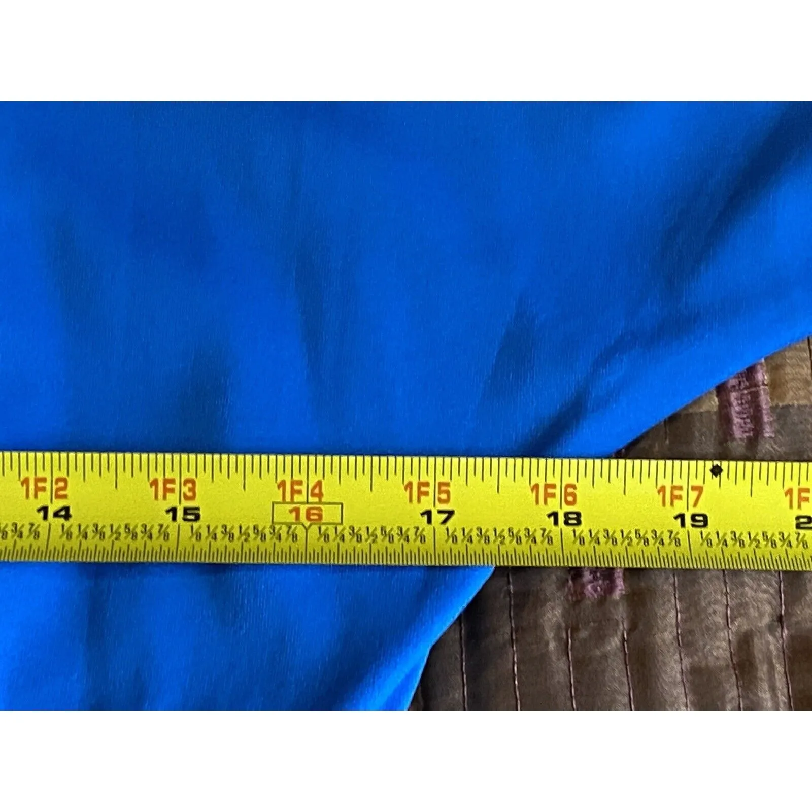 Vintage 60s /70s JC Penney Blue & White Polyester Stretch Jumpsuit Size 10 - Image 8