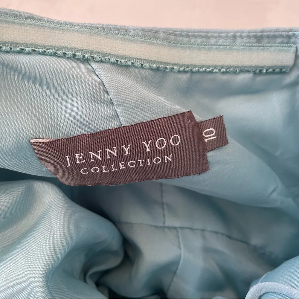 Jenny Yoo Annabelle Convertible Tulle Column Dress Dusty Blue Size 10 - Image 4