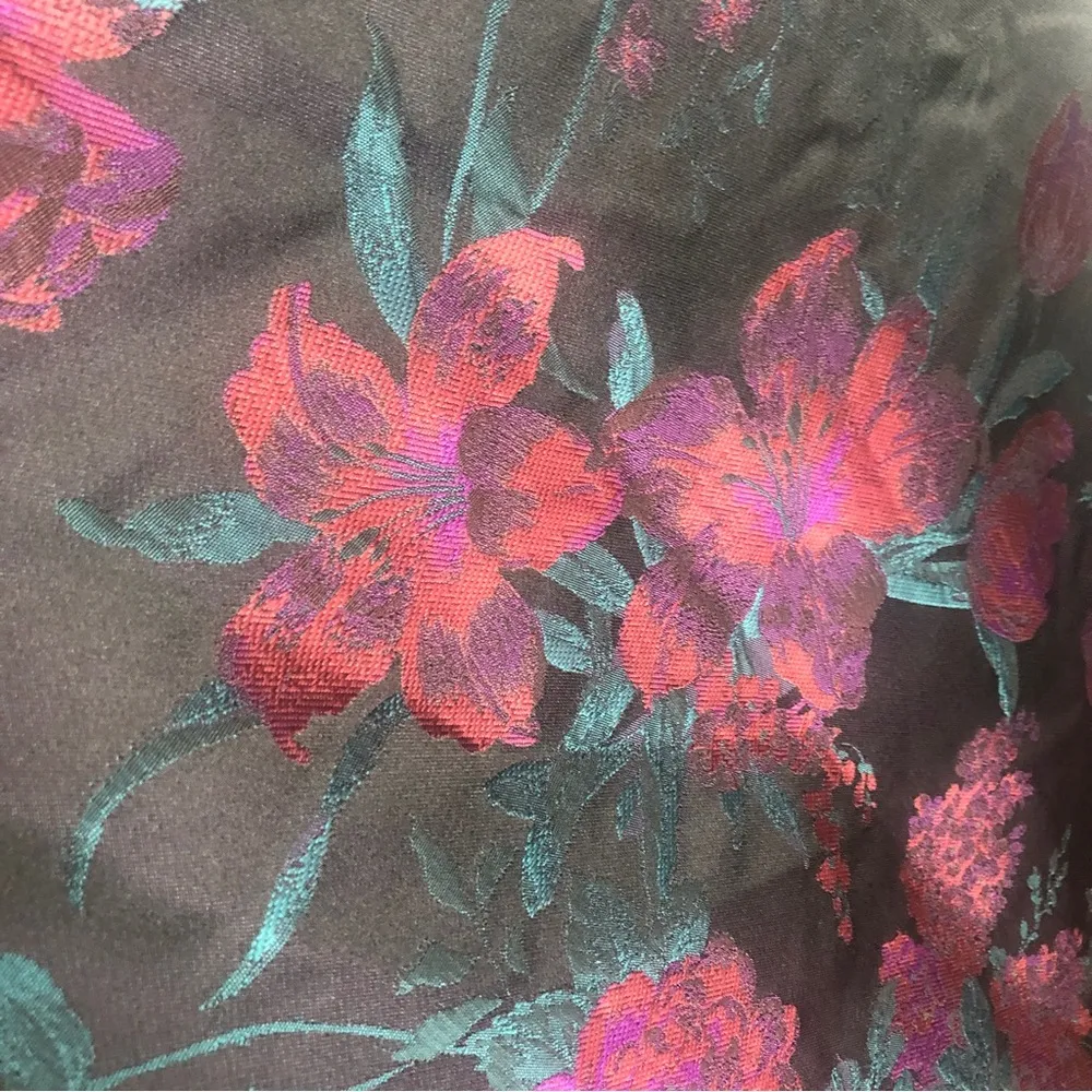 NWT ADRIANNA PAPELL Floral Jacquard Fit & Flare Short Cocktail Dress S6 - Image 6