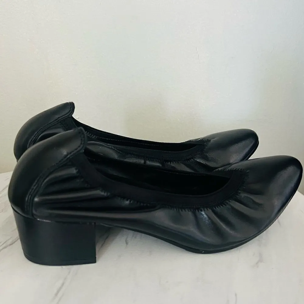 VANELi Gate Almond Toe Block Heel Leather Pump Shoe, Comfort Black, Size 7, NWOT Black - Image 3