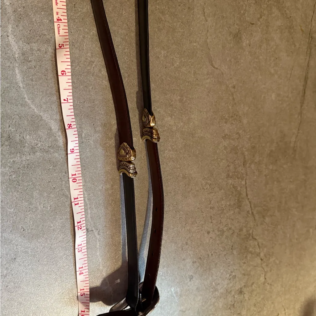 Brighton Marcus Two-Tone Black and Brown Reversible Belt Size 30 Medium M - Image 8