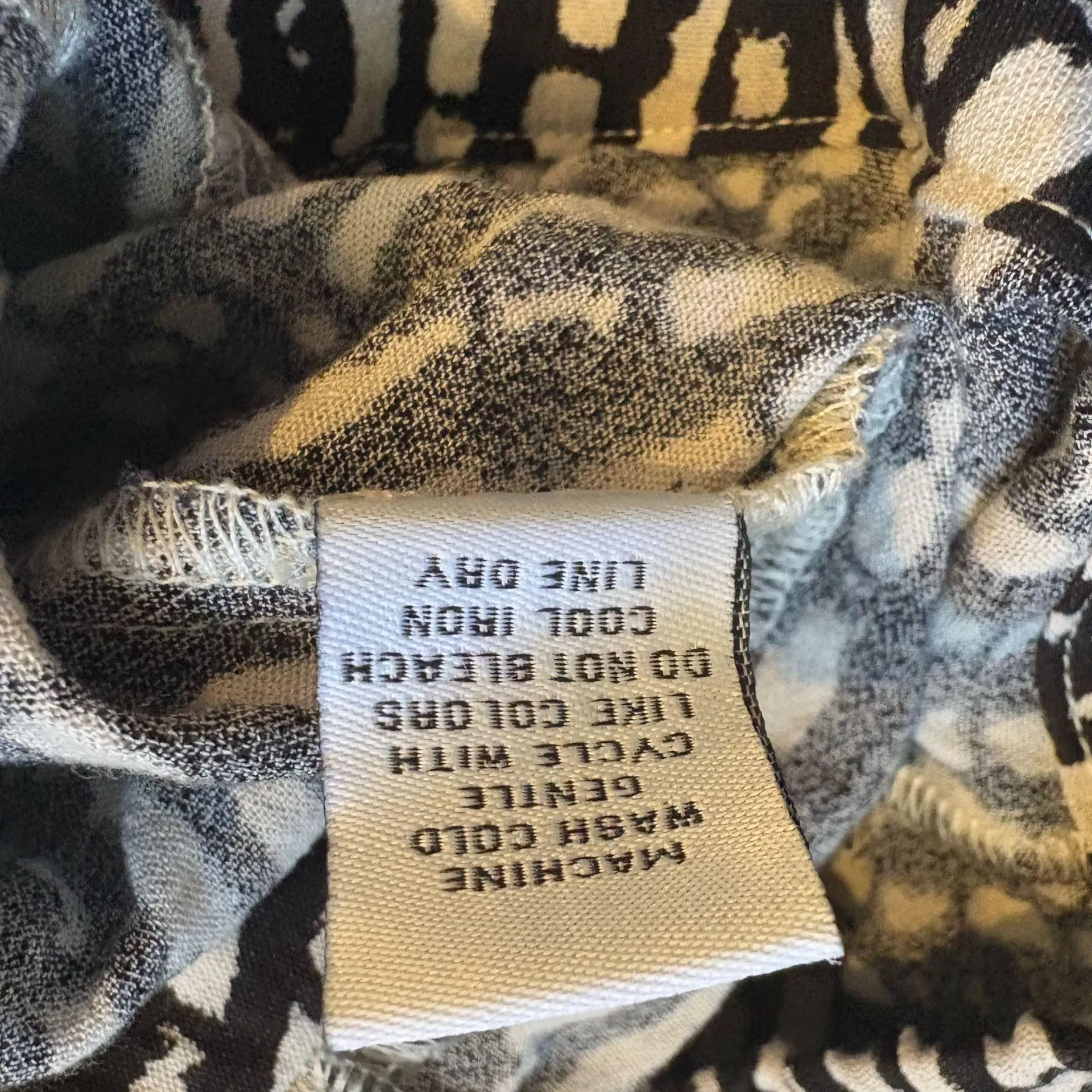 Habitat Wide Leg Palazzo Pants Pull On Abstract Geometric Sz L Lagenlook Relaxed - Image 4