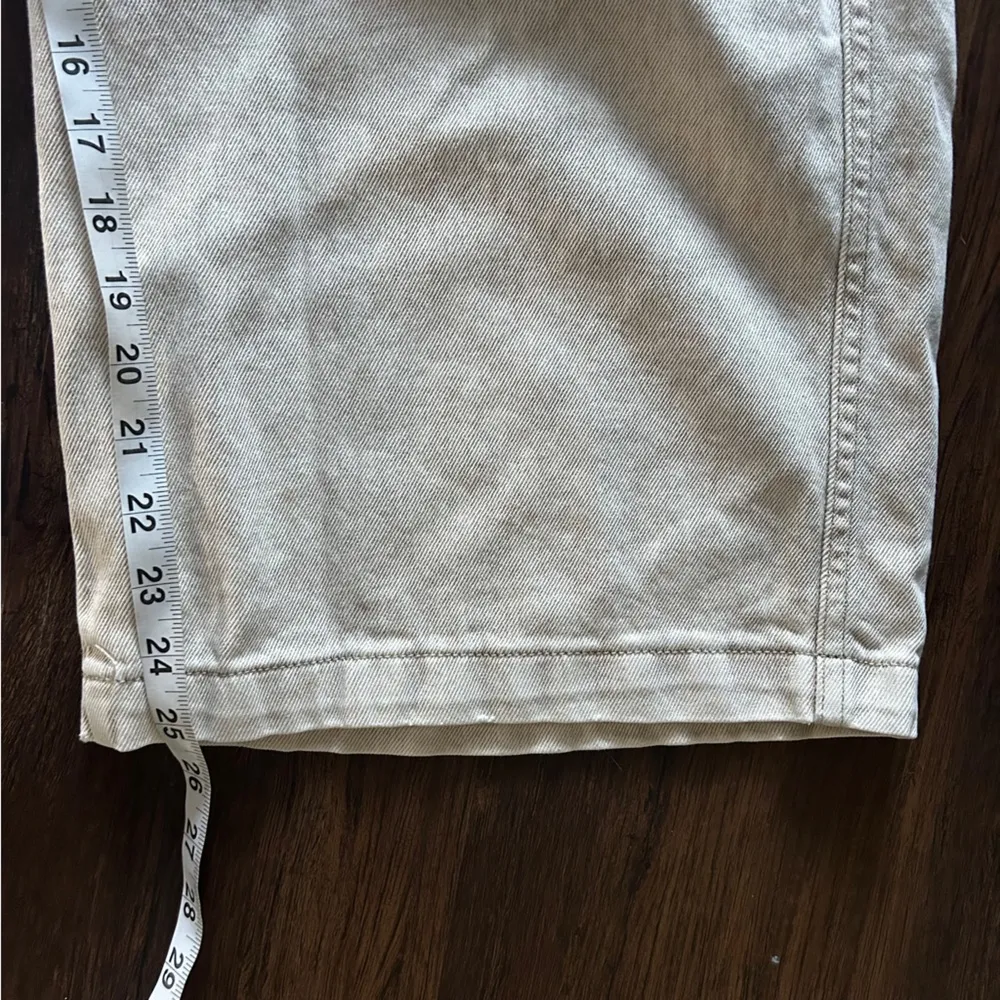 Universal Thread Cream High Rise Cropped Wide Leg Pants Casual 14 12 Denim Jeans - Image 8