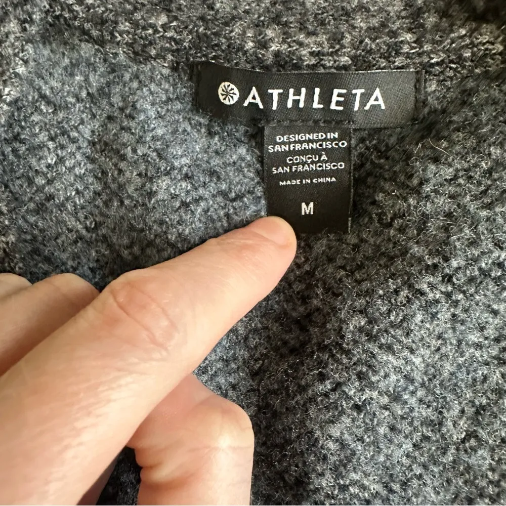 Athleta Westlake Textured Cardigan Sweater In Fog Camo Cool - Image 4