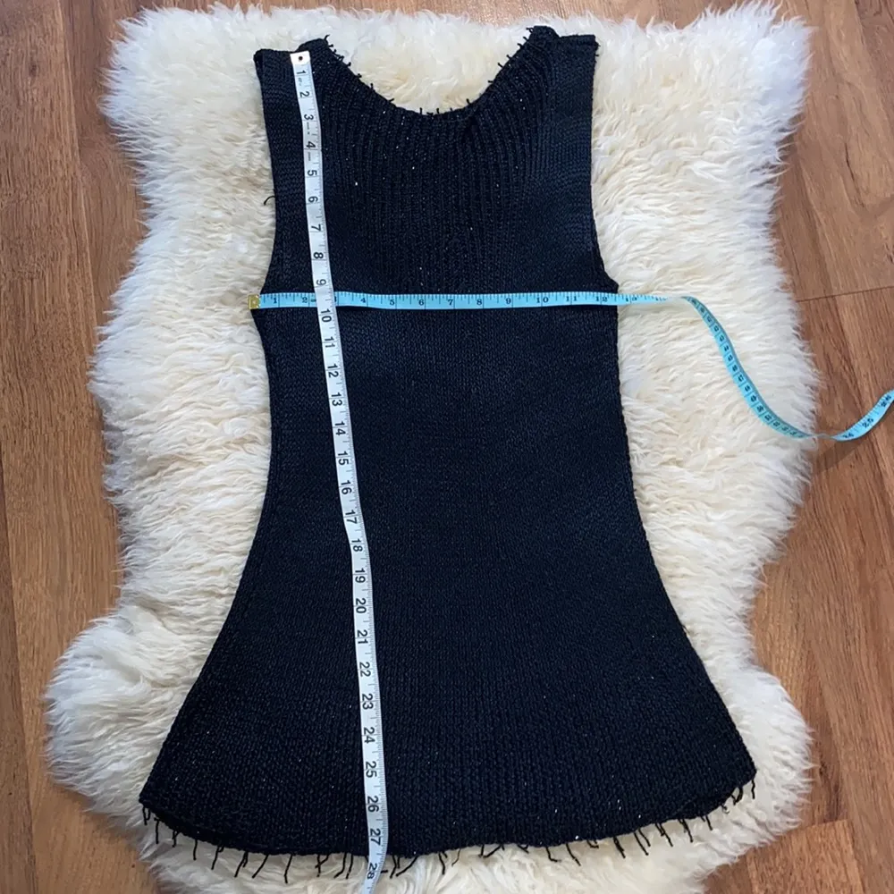 Vidrio Beaded Knit Tank Top Rayon Stretch Sleeveless Argentine Sz 2 Bodycon - Image 10