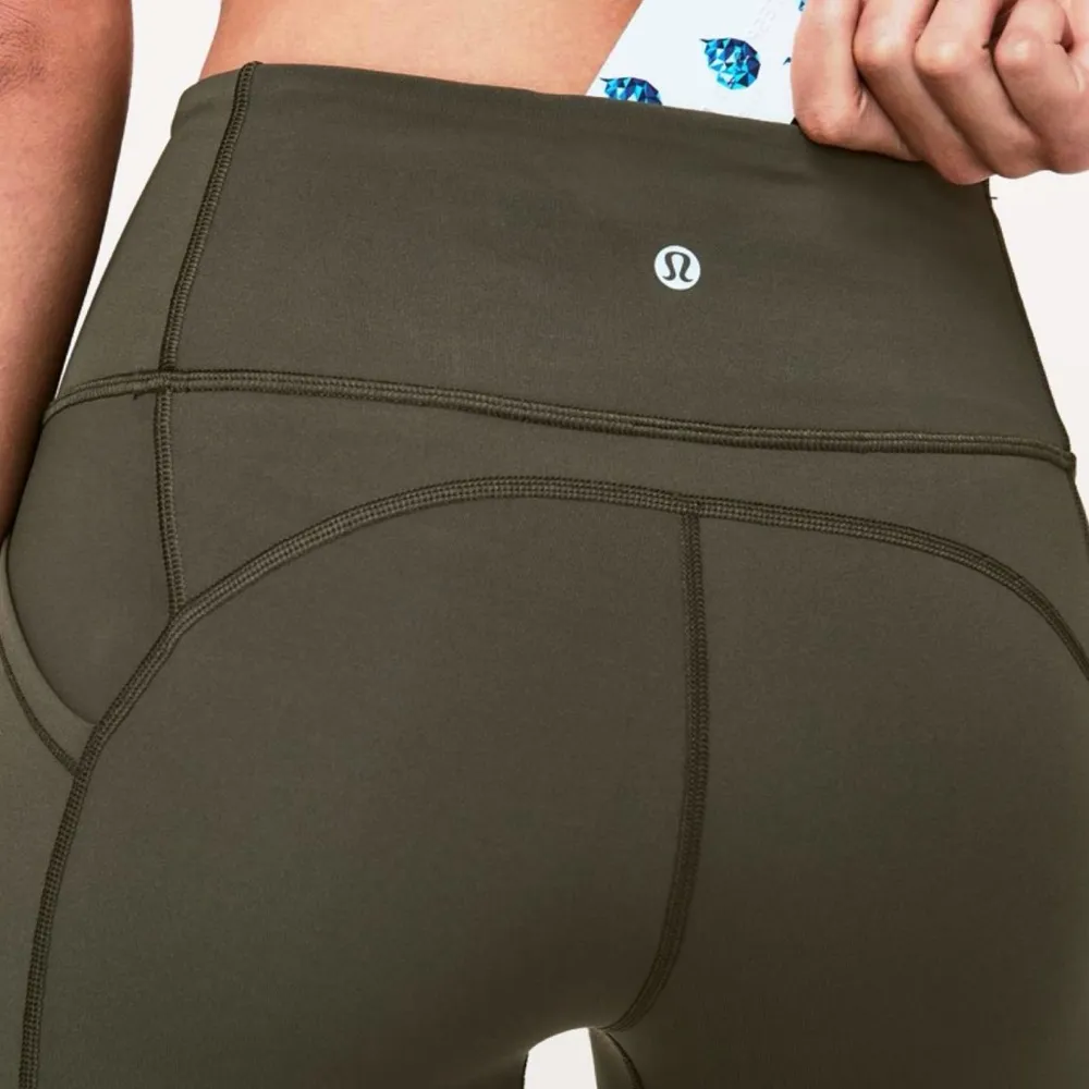 Lululemon Athletica High Rise All The Right Places Crop II 23” Sz 6 Dark Olive - Image 4