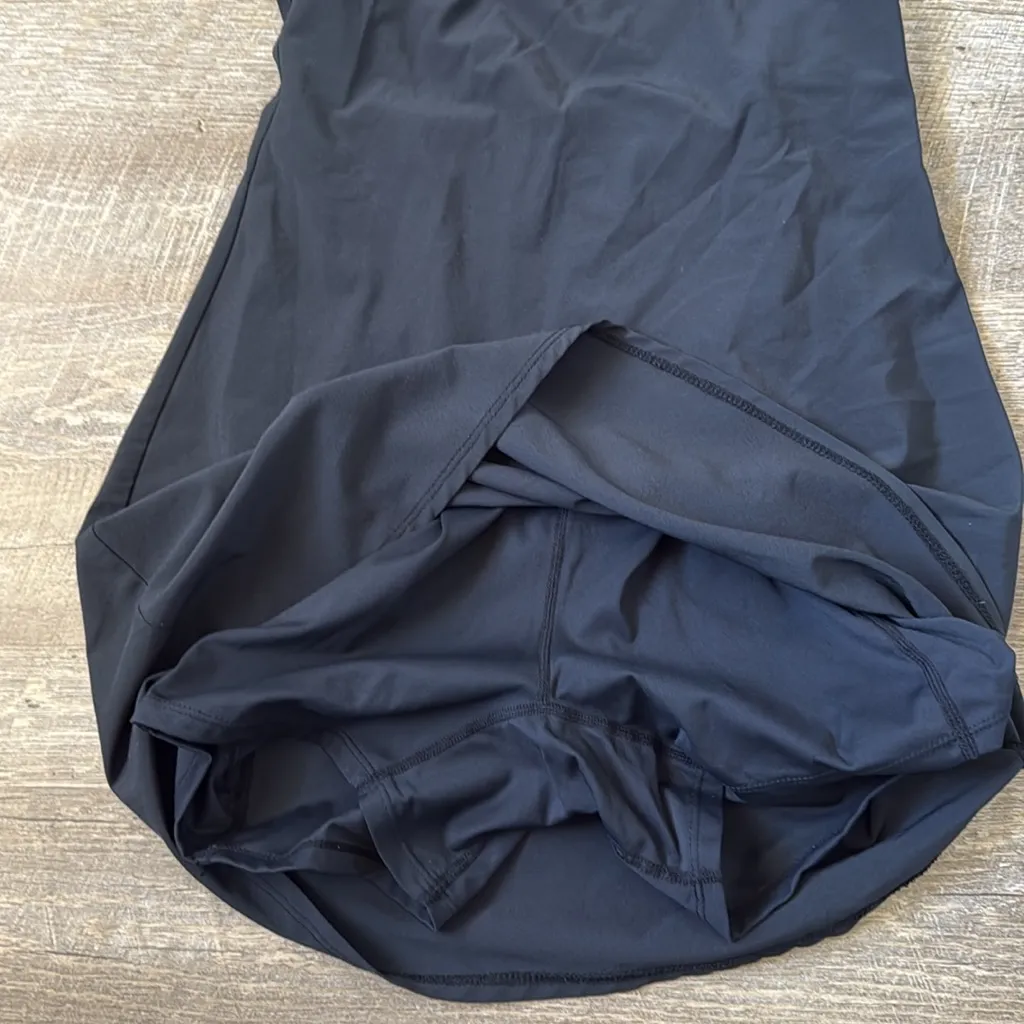 Abercrombie Fitch Black One Shoulder Traveler Mini Dress w/ Skort Size S - Image 4