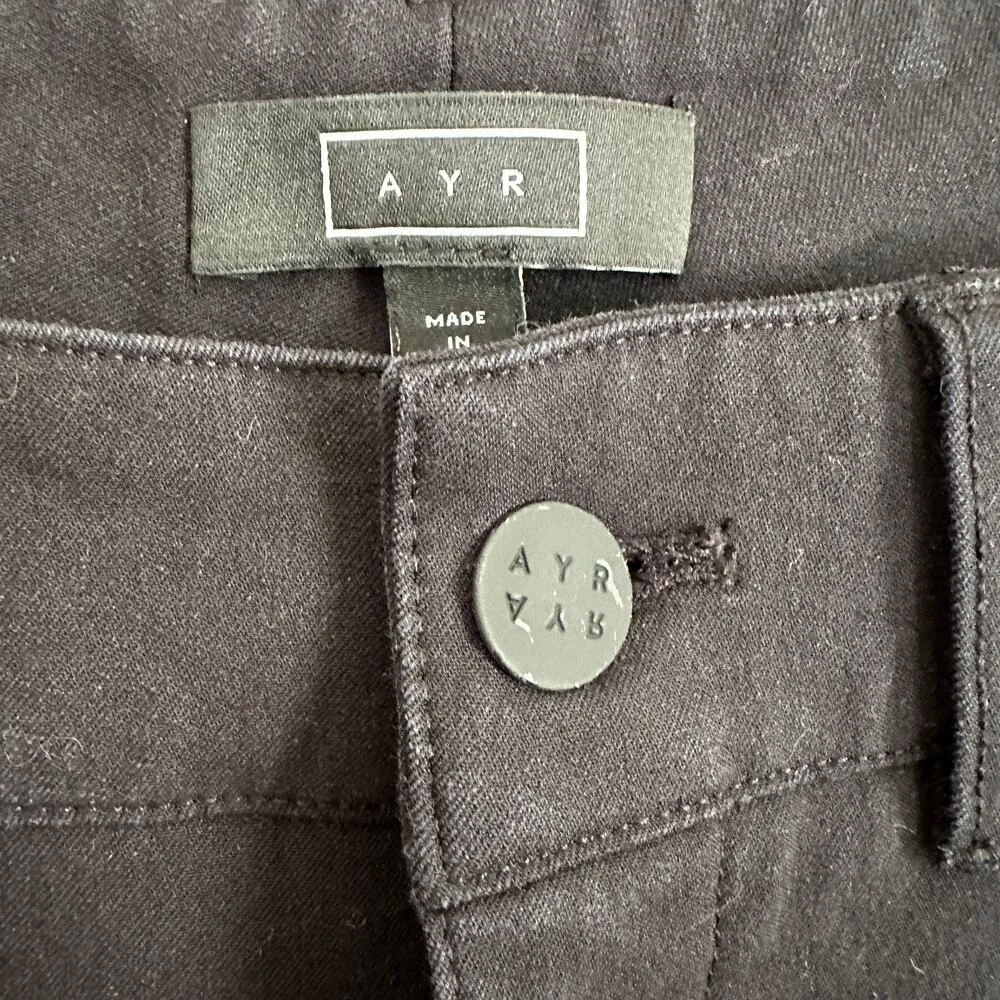 AYR | The Sizzle Tonal Stretch Seamed Front Split Ankle Pants | Size 8 - Image 5