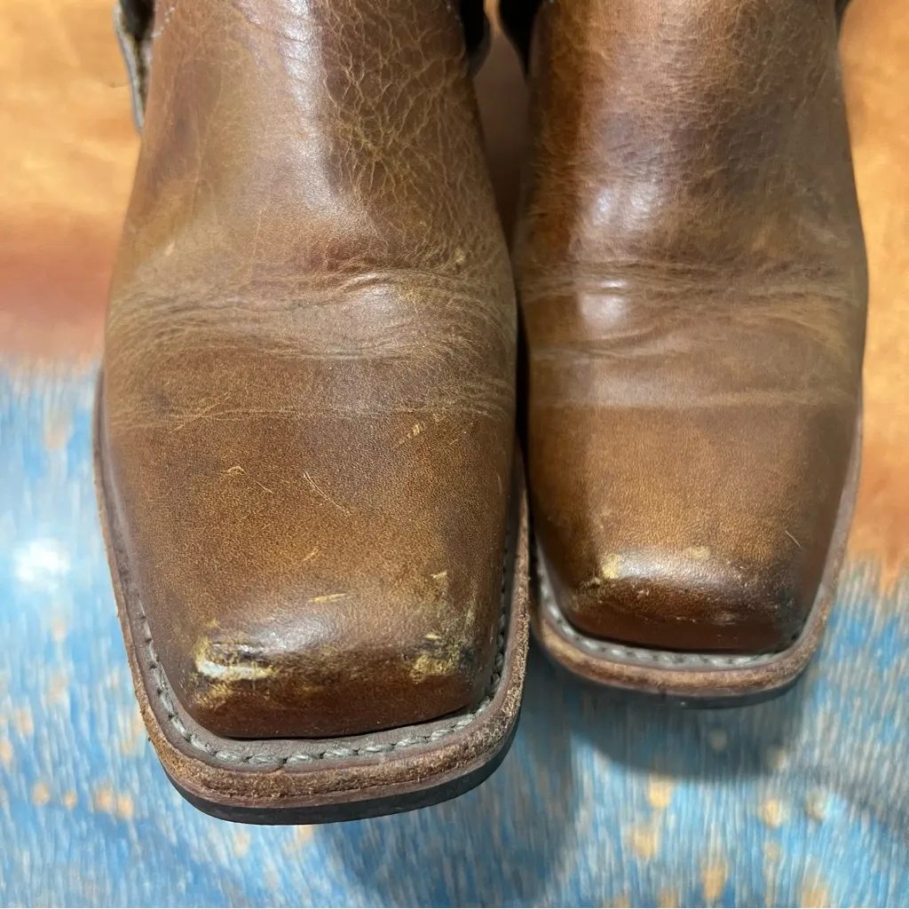 Vintage Frye 12R Brown leather Harness Boots USA Cowgirl size 6 - Image 9