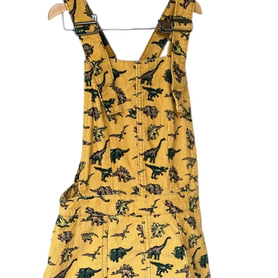 Run & Fly Ladies Honey Gold Dinosaur Print Pinafore Dress Yellow Size 8 - Image 4