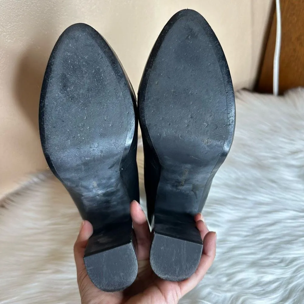 Zara Black Zip Front Ankle Boots Size 40/9 - Image 11