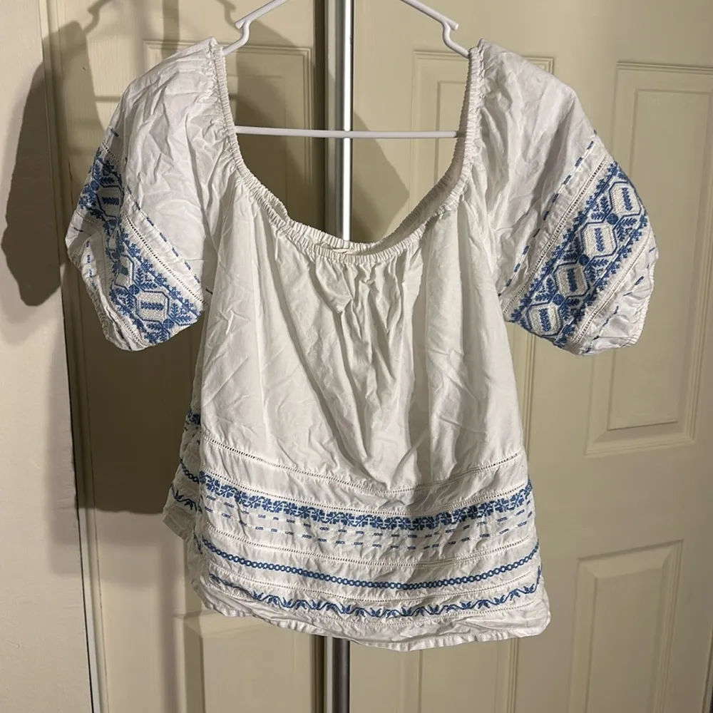 LoveShackFancy Frida Off-The-Shoulder Embroidered Top *small flaw see last pic - Image 7