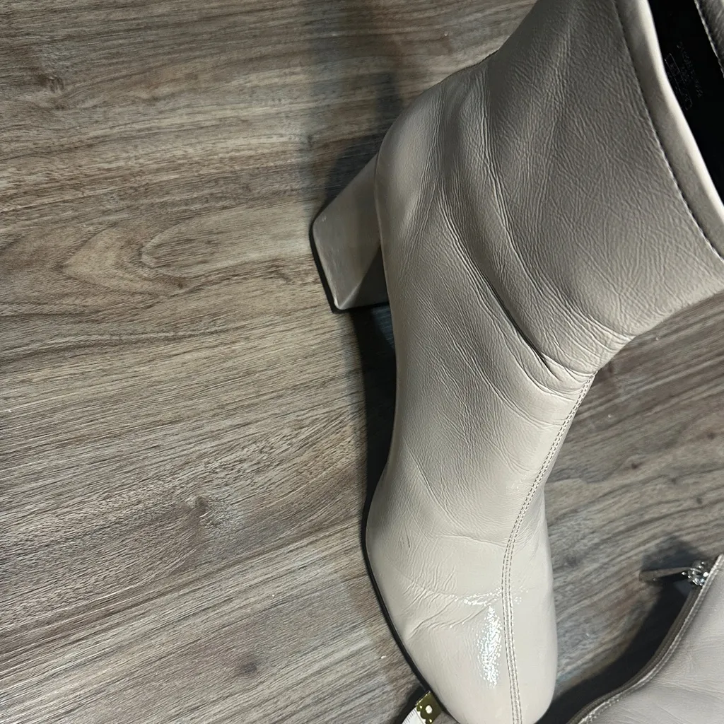 Zara Elegant Ivory Ankle Booties - Image 10