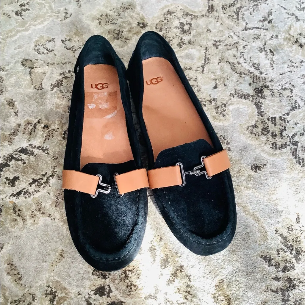 Suede leather UGG loafers NEW 🖤🧡 - Image 5