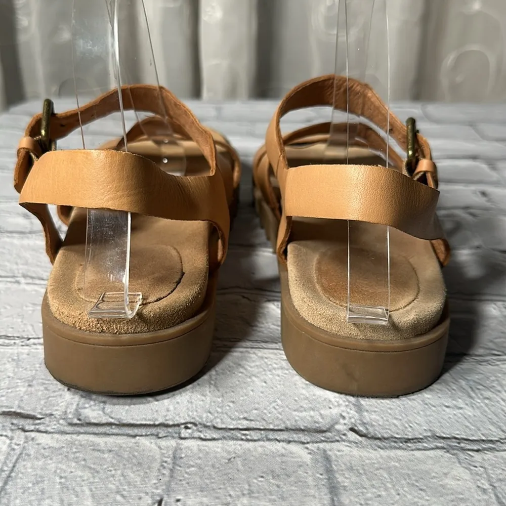 Madewell Addie Sandal Desert Camel Tan size 8 1/2 leather sandals - Image 7