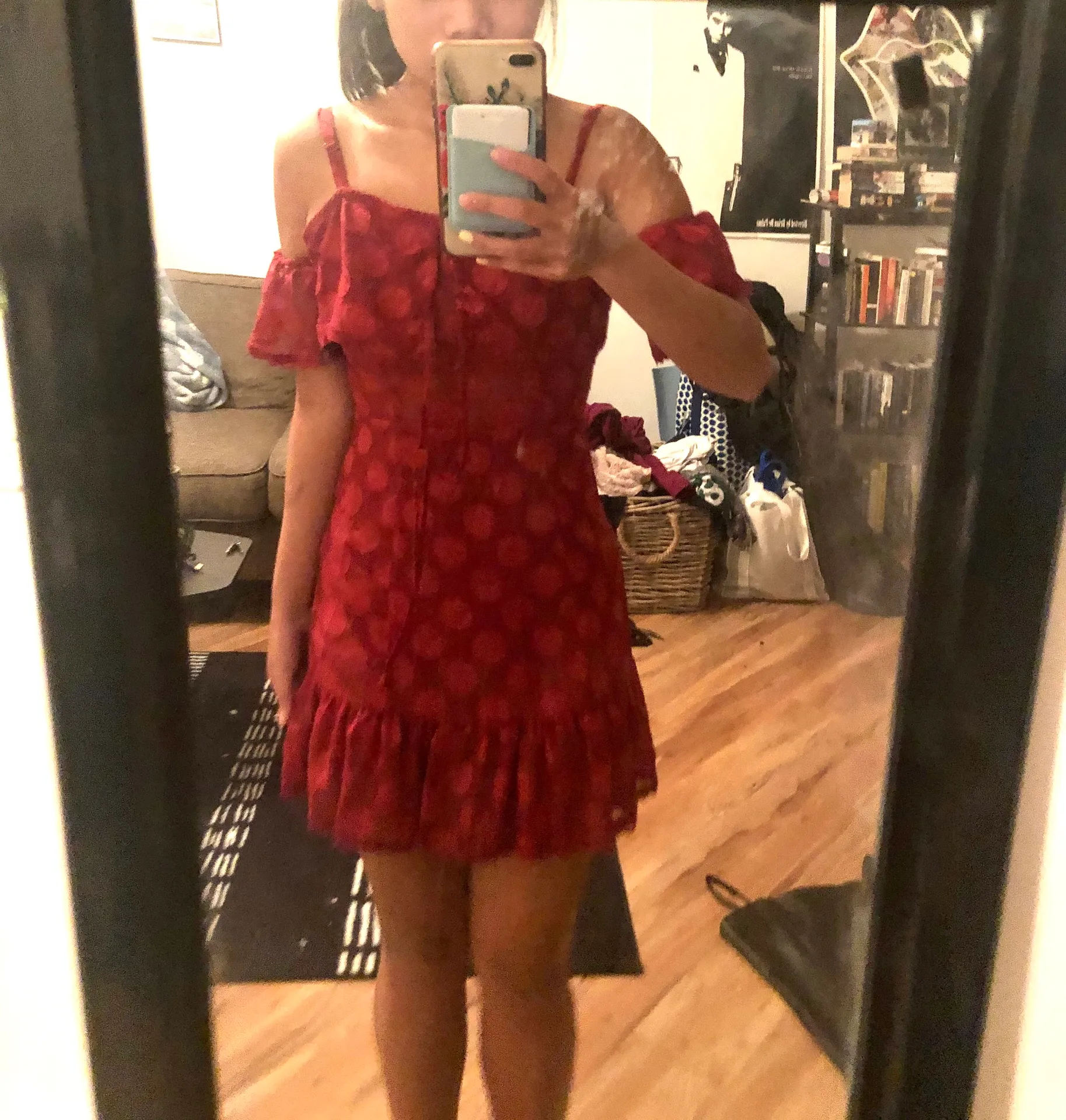 Tularosa Red Polka Dot Dress - Image 2