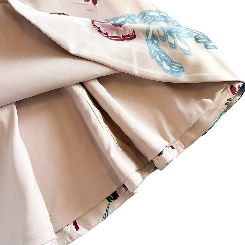 Keepsake The Label Scallop Cut Out Floral Satin Sleeveless Mini Dress Small - Image 9