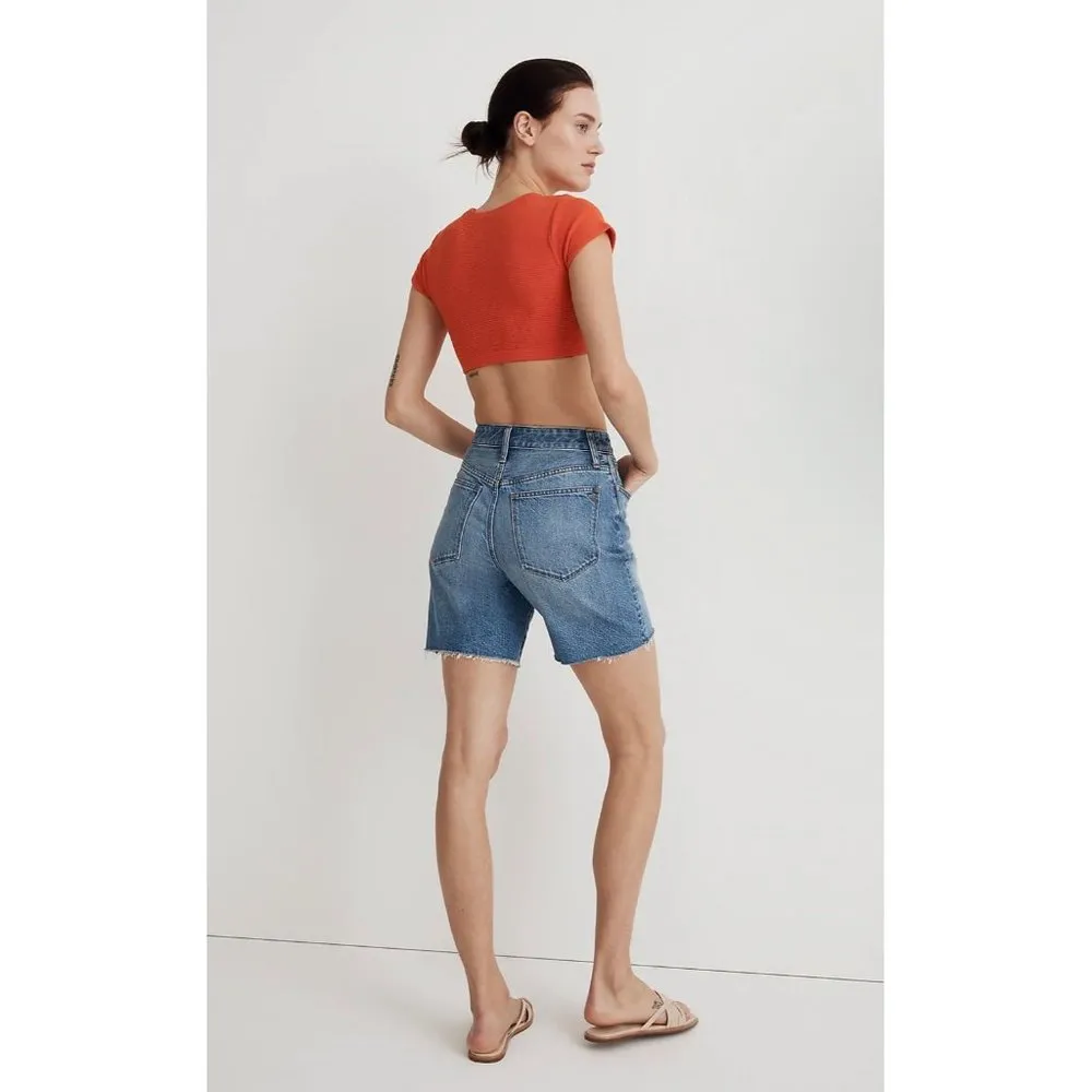 Madewell V-Neck Crop Tee [C-4] - Image 3