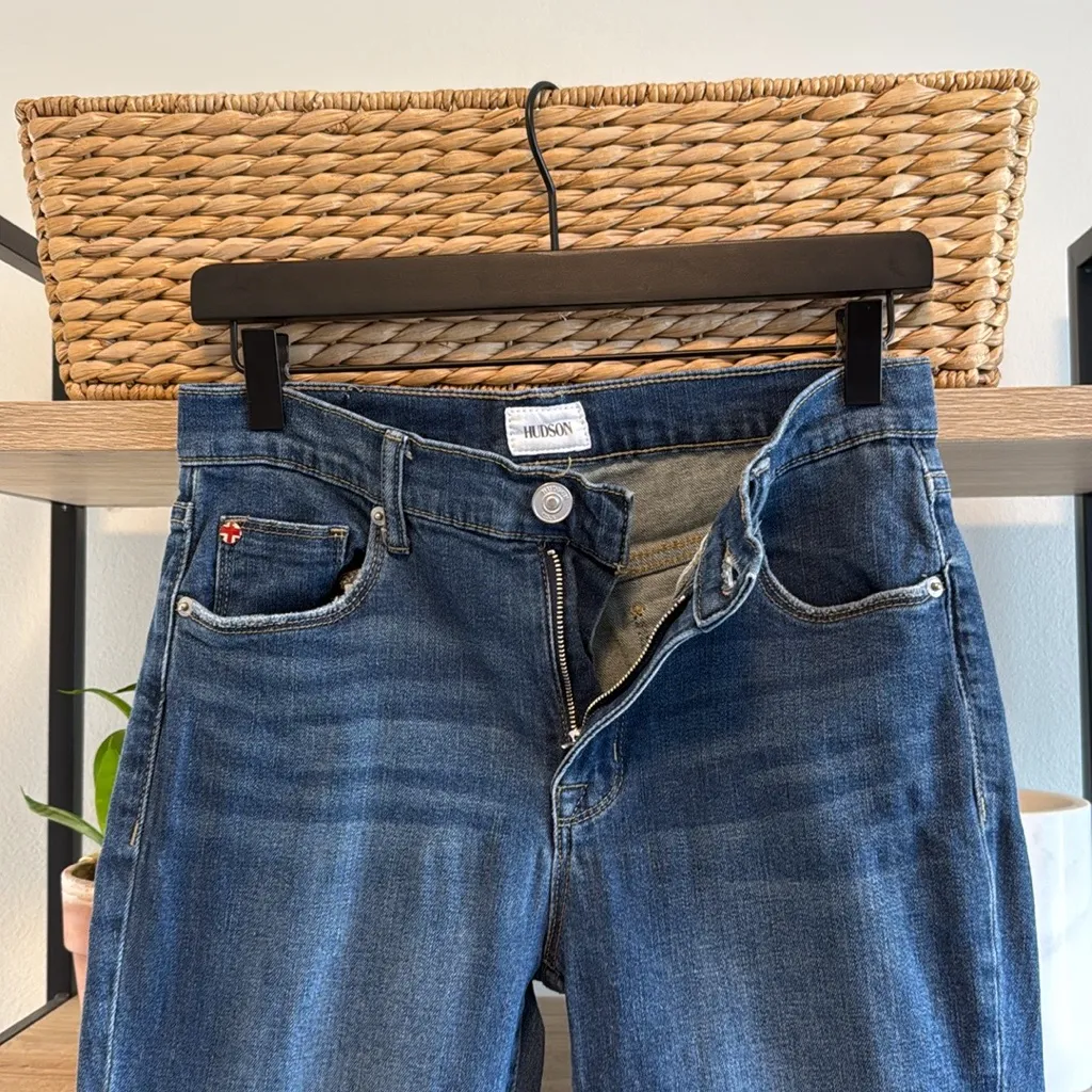 Hudson Natalie Mid-Rise Slim Boyfriend Crop Jeans, 26 - Image 7