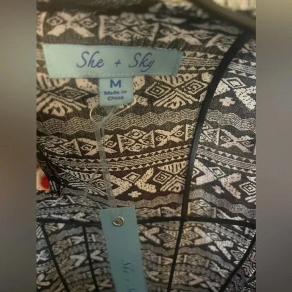 She + Sky Medium Asymmetrical MIDI Dress new with tags - Image 5