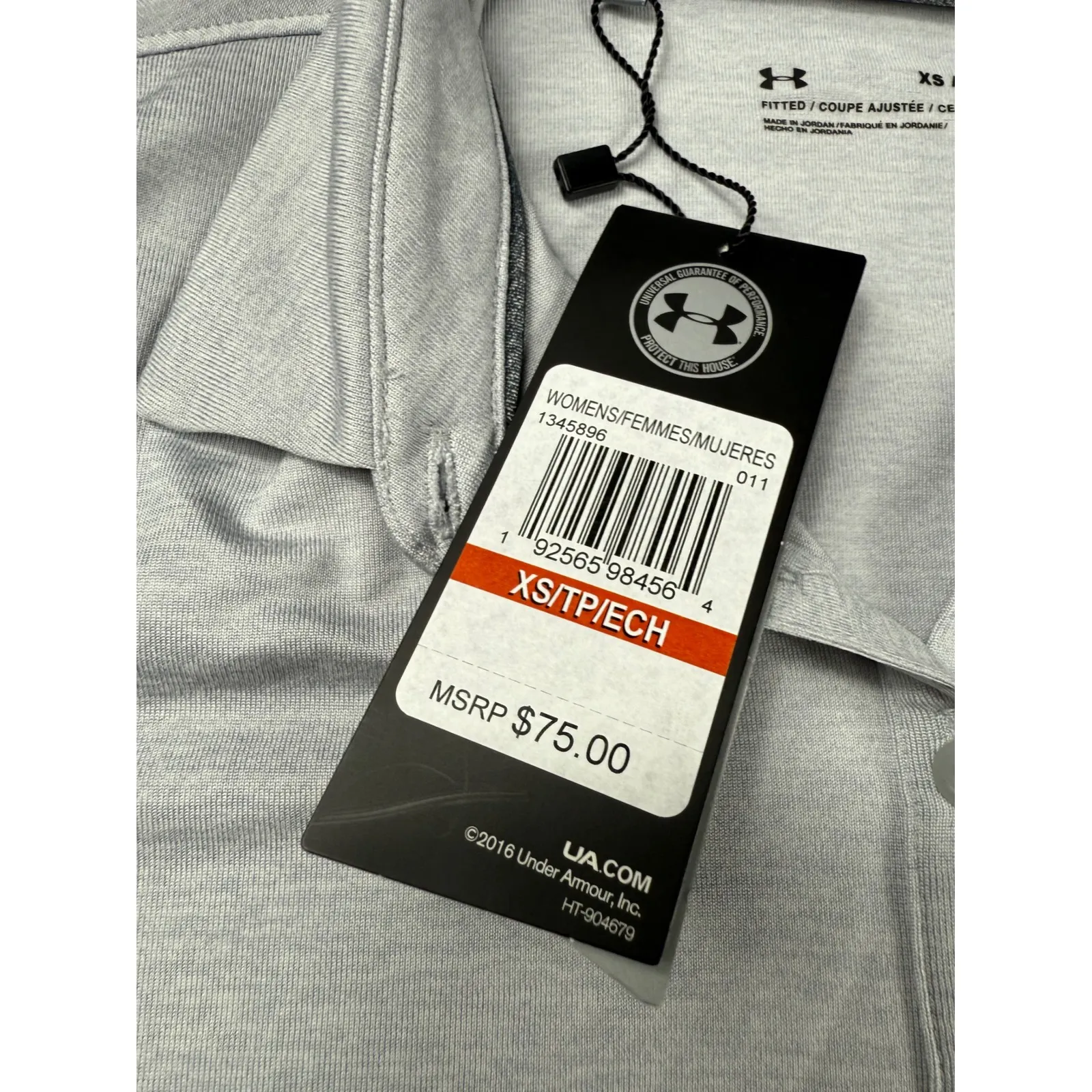 Under Armour HeatGear Fitted‎ Long Sleeve Polo Shirt Athletic XS NWT - Image 3