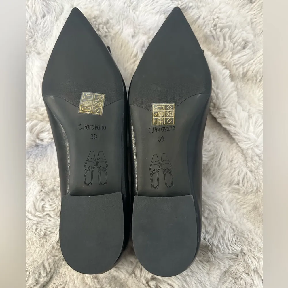 C.Paravano black pumps slip on flat size 39 - Image 6