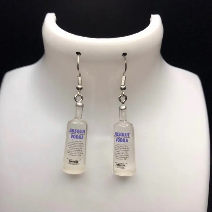 Absolute Vodka Bottle Earrings - Image 2