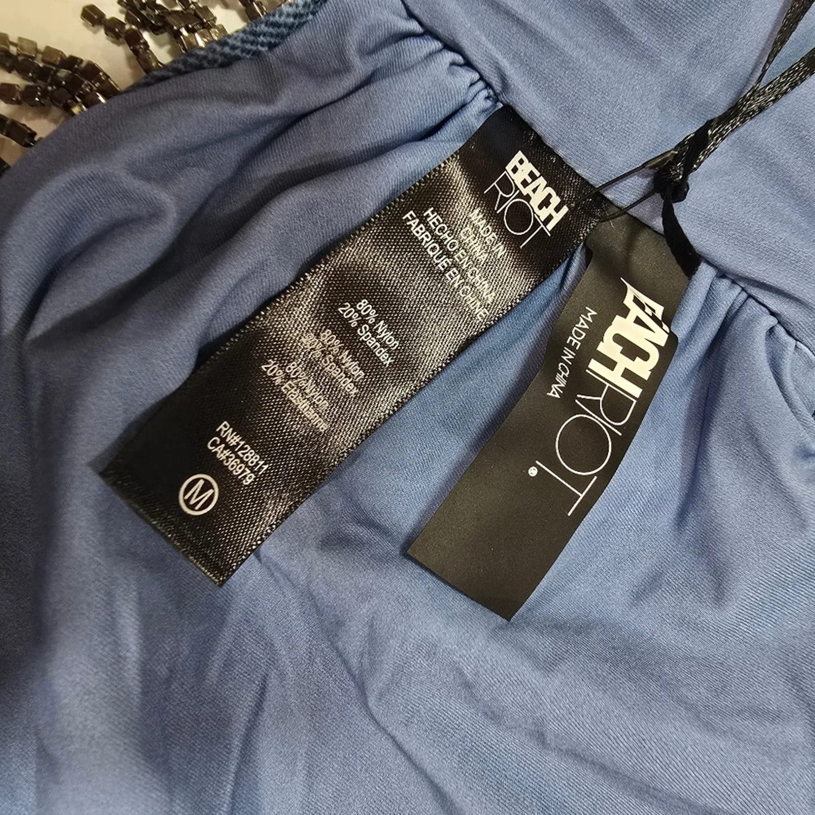 BEACH RIOT x REVOLVE Jessica Bikini Top in Denim Medium - Image 10