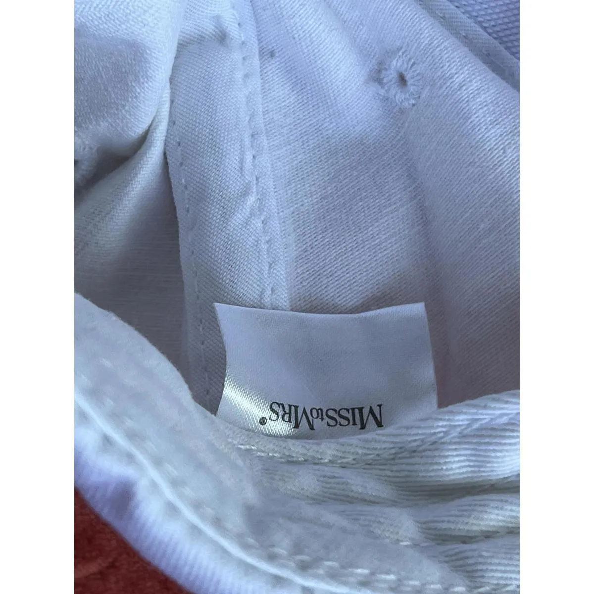 White 'BRIDE' Embroidered Baseball Cap from Miss to Mrs - Image 5