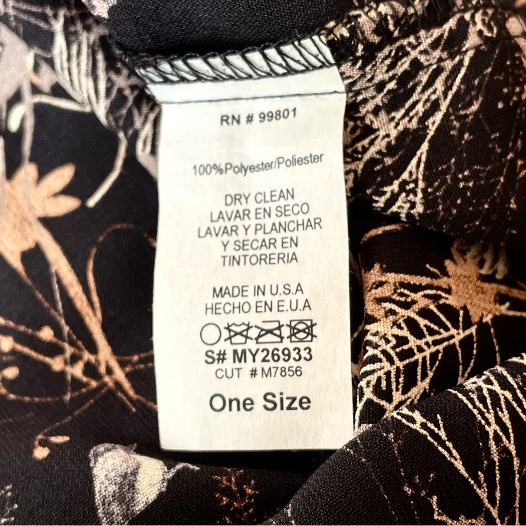 Love Culture Black Pheasant Fall Print Cold Shoulder Dress Batwing Style - OS - Image 6