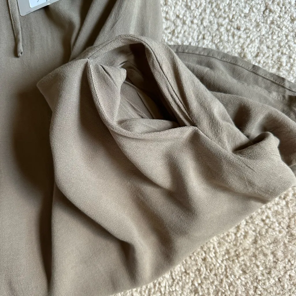 Lizard Thicket Taupe Ruffle Sleeve Mini Dress - Image 4