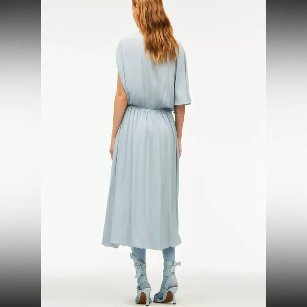 ZARA COLLECTION SILK BLEND LAYERED DRESS LIMITED EDITION BABY BLUE SIZE M NEW - Image 4