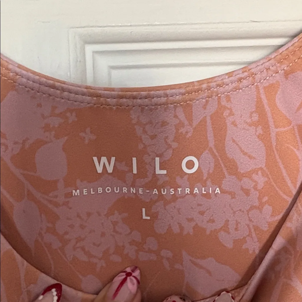 Wilo The Label Contour Floral Sports Bra Pink Size L Orange Size L - Image 6