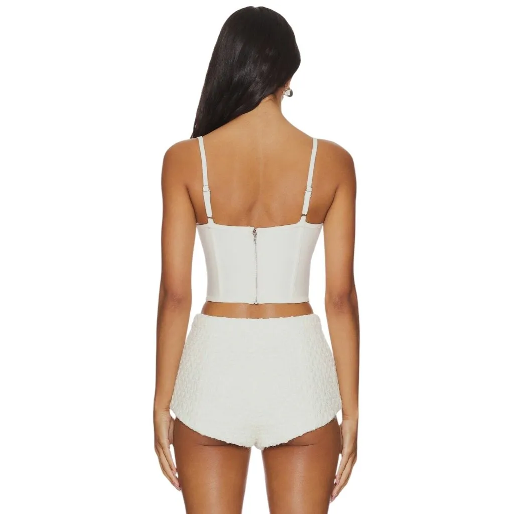 superdown Gia Corset Top in White X-Small New Womens Sleeveless Tank - Image 3