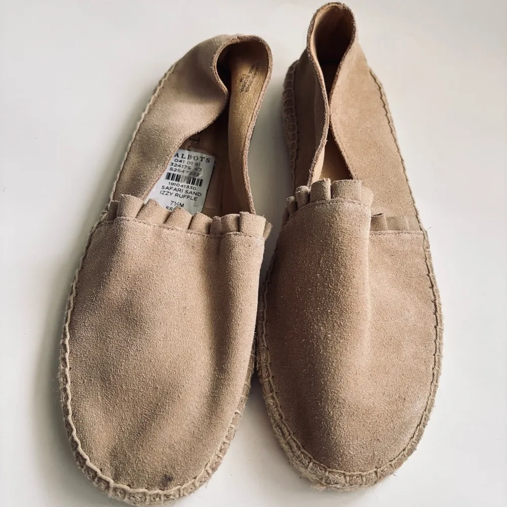 Talbots Safari Sand Izzy Ruffle Espadrille Flat Loafer Shoe Size 7.5 - Image 11