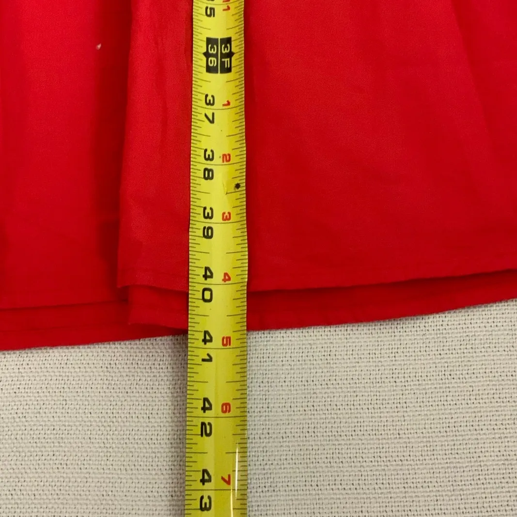 Frances Valentine Breezy Mini Dress in red cotton poplin $228 size large - Image 9