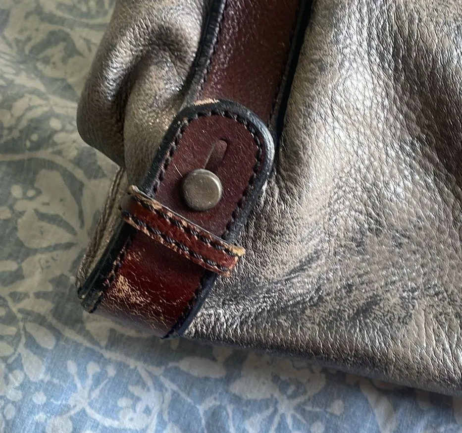 brown and silver handbag - Image 3