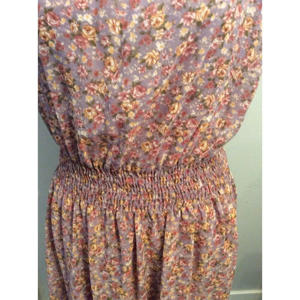 Floral Sleeveless High Smocked  Girlcore Cottage M Romantic West Kei - Image 5