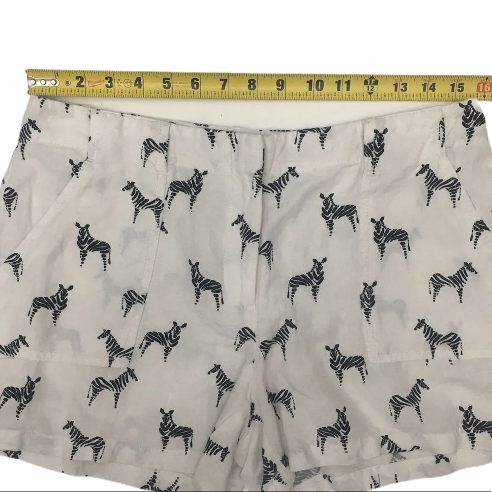 LOFT Linen Zebra Print Shorts - Image 5
