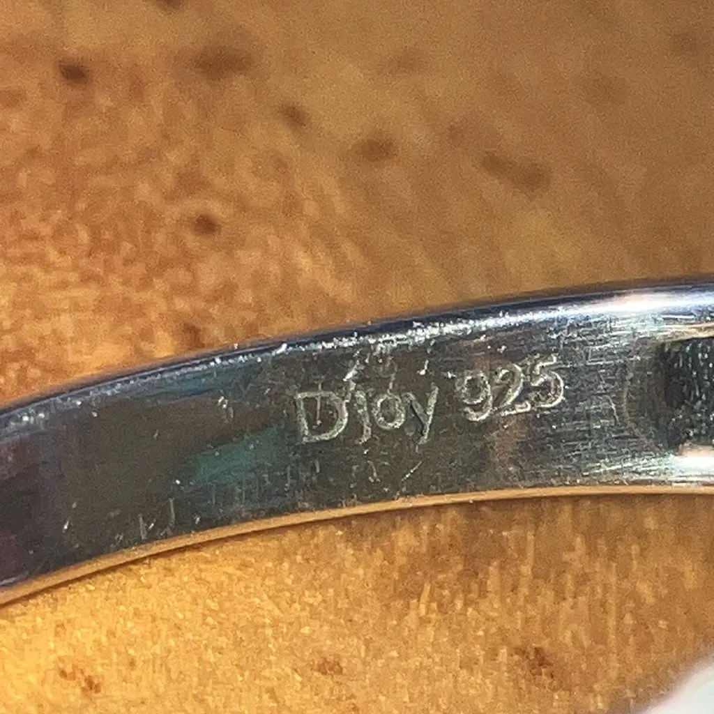 Natural Blue Moon Turquoise Sterling Silver Snake Ring Size 8 - Image 9