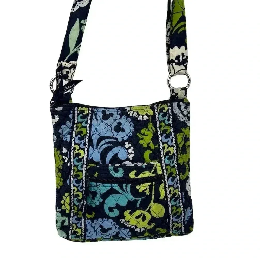 Vera Bradley x Disney Parks "Where's Mickey?" Crossbody Purse Floral Print - Image 4