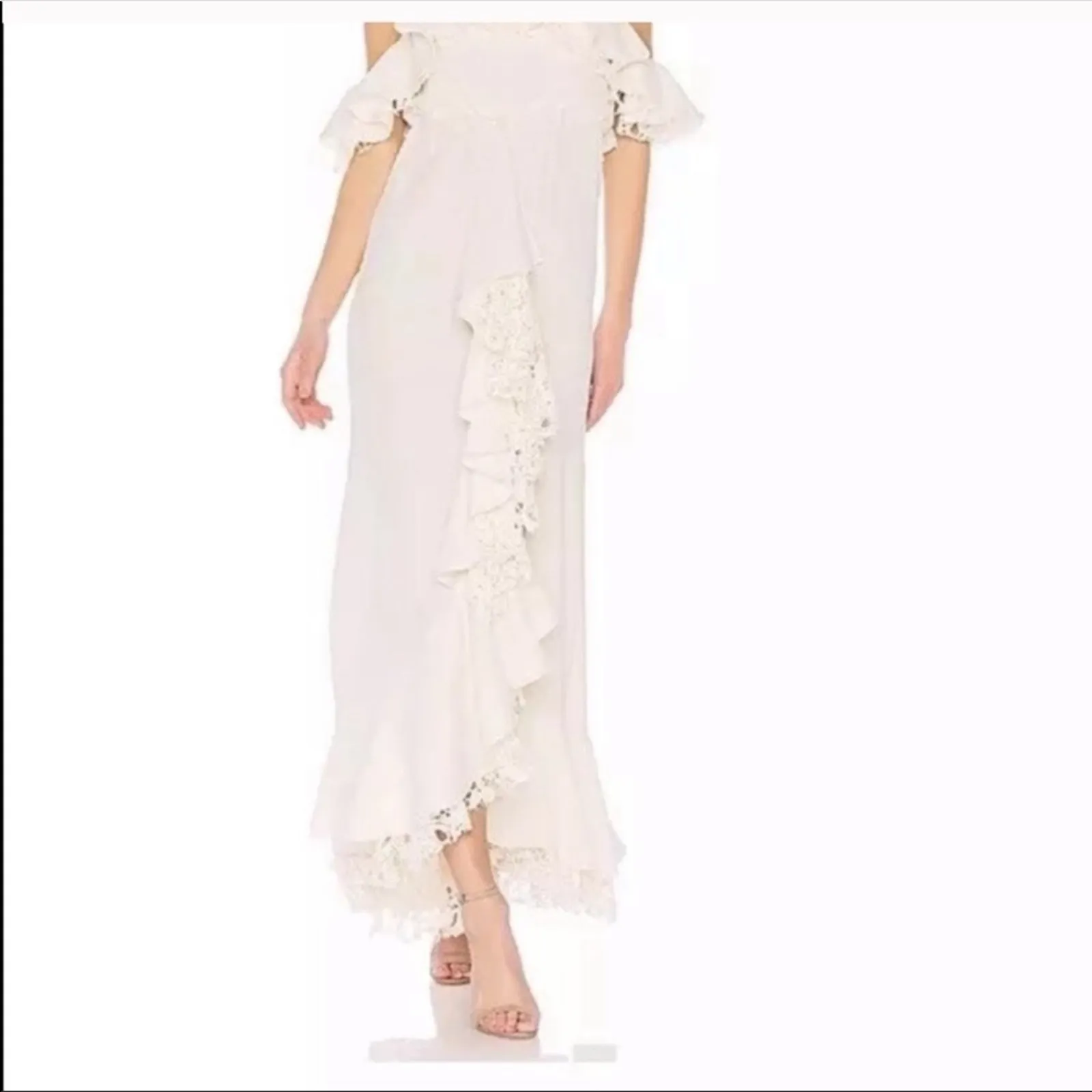 NWT Lovers+Friends Maxi Lace and Ruffle Dress Size S - Image 6